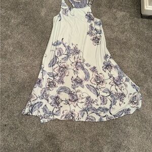 Floral nightgown - White and mint green